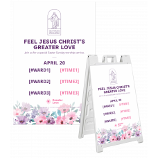 #GreaterLove Invitation - A-frame + 2 Inserts